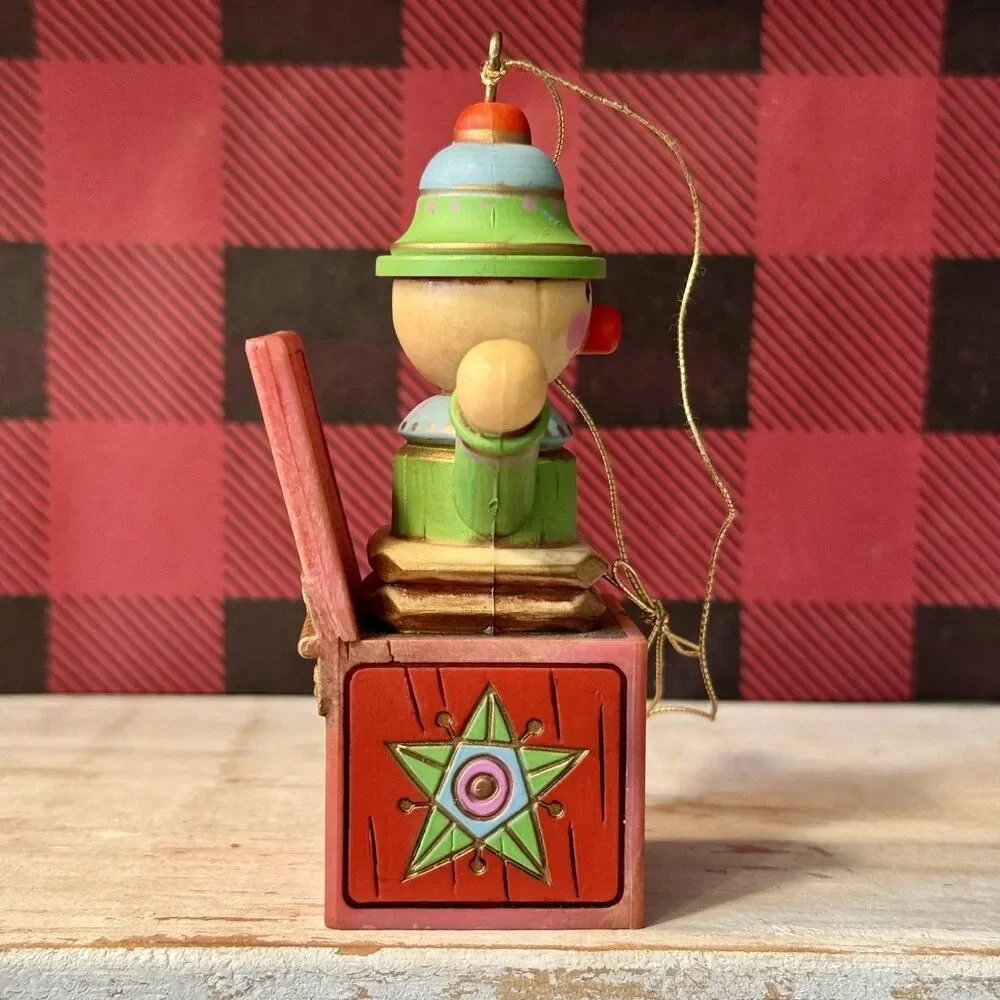 1977 Hallmark Yesteryears Tree Trimmer Jack in Box Vintage Christmas Ornament